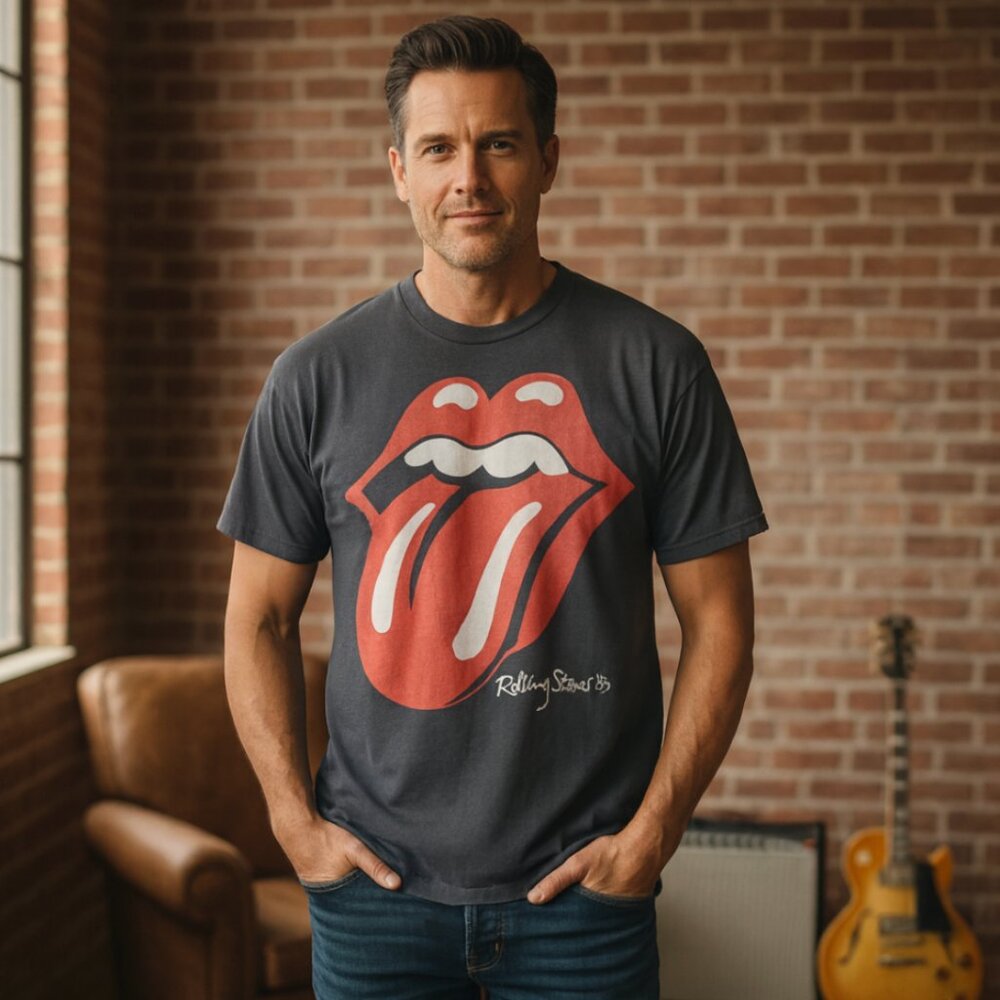 VINTAGE 1989 ROLLING STONES THE NORTH AMERICAN TOUR CONCERT TEE - TONGUE LOGO